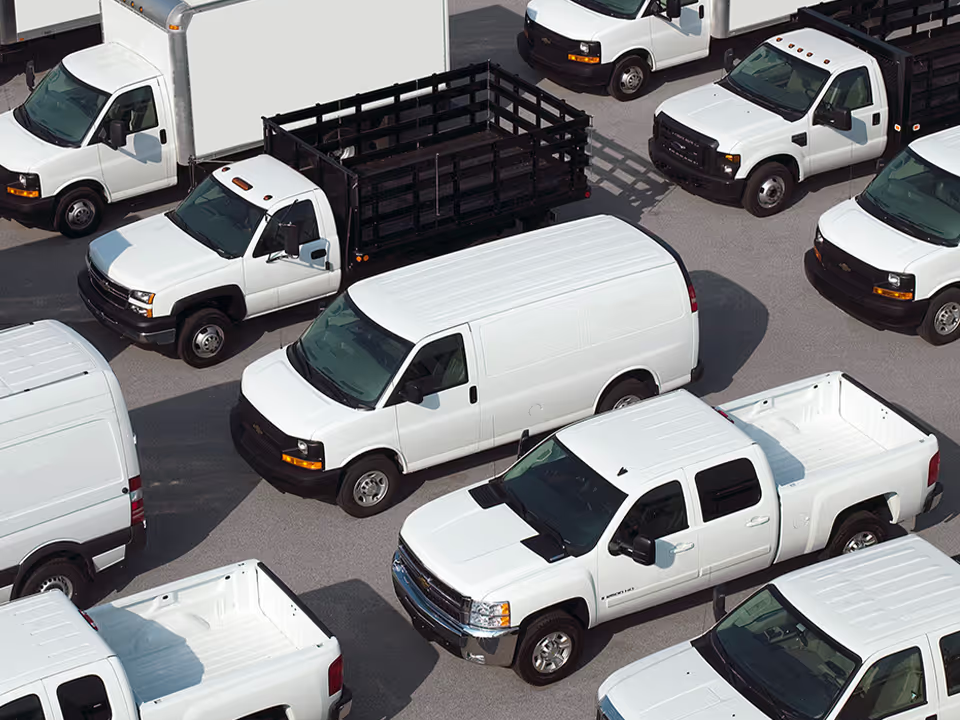 New vehicles on a dealer lot